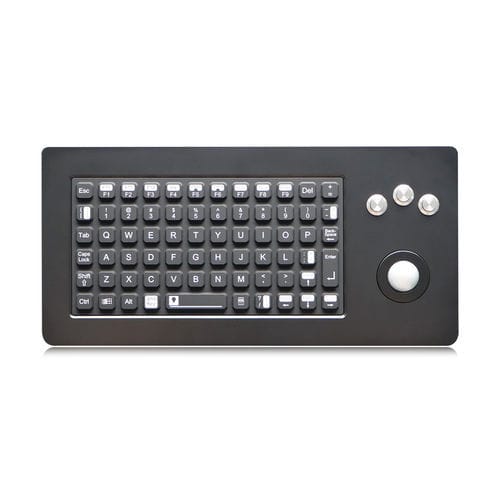 パネル設置用キーボード - K-TEK-M280-OTB-FN-ML-BT-DWP - Key Technology China Limited - Fnキー付 / マウスキー3つ付き / トラックボール付き