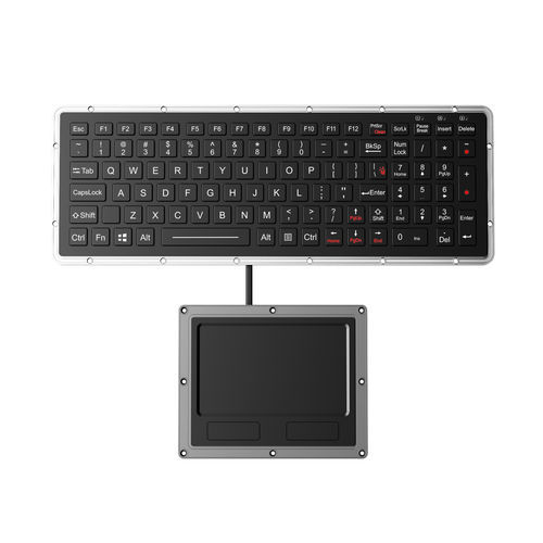 パネル設置用キーボード - K-TEK-M327KP-FN-BL-IT-ML-DWP+M125TP - Key Technology China Limited - メカニカルキー / 101 キー / マウスキー2つ付き