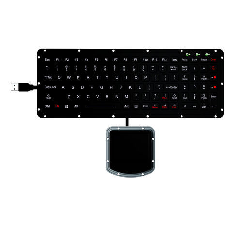 パネル設置用キーボード - K-TEK-M315KP-FN-BL-NV-151B+M73TP - Key Technology China Limited - メカニカルキー / Fnキー付 / マウスキー2つ付き