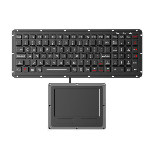 パネル設置用キーボード - K-TEK-M315KP-FN-BL-NV-151B+M125TP - Key Technology China Limited - Fnキー付 / マウスキー2つ付き / 102 キー