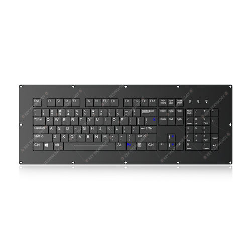 パネル設置用キーボード - K-TEK-V440KP-FN-BL-SC-PM - Key Technology China Limited - シザースイッチ / Fnキー付 / マウスキー2つ付き