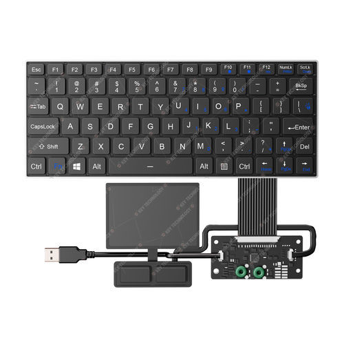 パネル設置用キーボード - K-TEK-V268-FN-BL-FC-SC-ANA-151B-DWP+TP85+2K - Key Technology China Limited - シザースイッチ / マウスキー2つ付き / 80キー