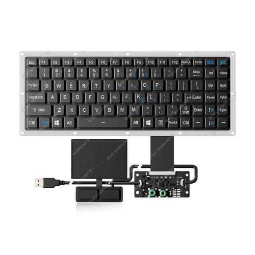 パネル設置用キーボード - K-TEK-V315-FN-BL-FC-PR-ANA-151B-DWP+TP85+2K - Key Technology China Limited - シザースイッチ / マウスキー2つ付き / Fnキー付