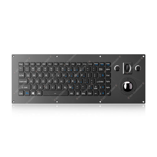 パネル設置用キーボード - K-TEK-V405-MTB-AVR-RM-FN-BL-FC-SC-ANA-151B-BT - Key Technology China Limited - シザースイッチ / 86キー / トラックボール付き