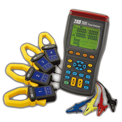 電力測定器 - TES-3600N - TES Electrical Electronic Corp. - 電気回路網用 / 高調波 / 携帯型