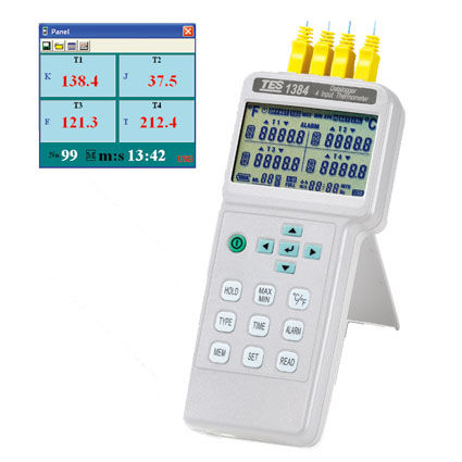 熱電温度計 - TES-1384 - TES Electrical Electronic Corp. - デジタル / USB / 携帯型