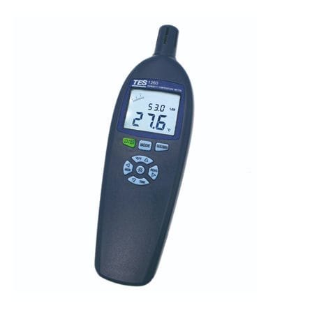 液晶ディスプレイ温度-湿度計 - TES-1260 - TES Electrical Electronic Corp. - ダブルディスプレイ / 手持ち型 / 温度