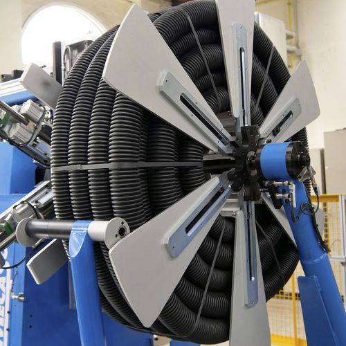 コイル巻き取り機/巻きつけ機 - EDS110 - MECASOFT - ホース用 / 自動