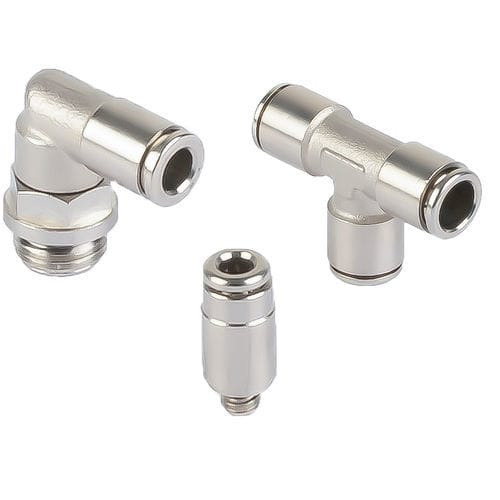ニッケル真鍮製接続部品 - A100 series - A&T Fluid solutions - 空圧式 / プッシュイン / エルボ