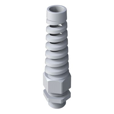 ポリアミド製ケーブルグランド - PRPRF - ISC PLASTIC PARTS - IP68 / 渦巻きコードプロテクター付き