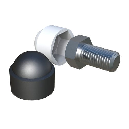 ねじ式キャップ - LBK  - ISC PLASTIC PARTS - 六角形 / 低密度ポリエチレン（PEBD） / 保護