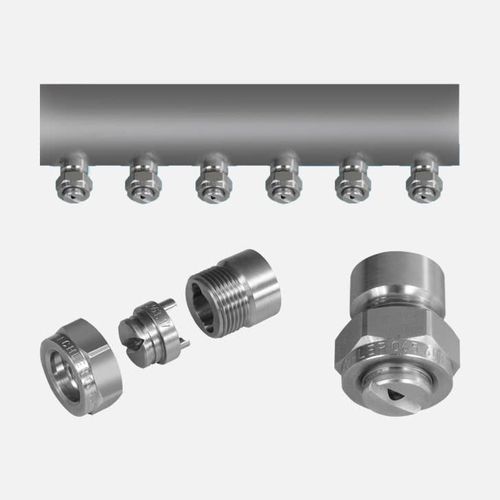 スプレー式ノズル - 6F series - Lechler - フラット / スチール製 / 鉄鋼産業用