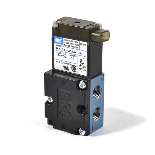 ポペット空気圧方向制御弁 - 46 series - MAC Valves - 直動式 / ソレノイド操作 / 4方向2位置