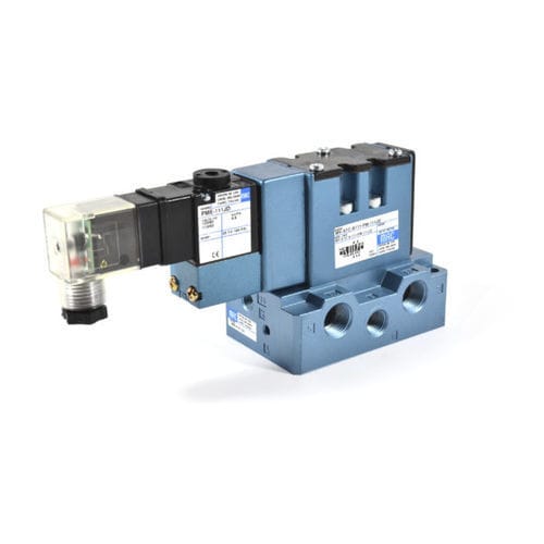 ポペット空気圧方向制御弁 - ISO02 series - MAC Valves - ソレノイド操作 / 直動式 / 5方向2位置