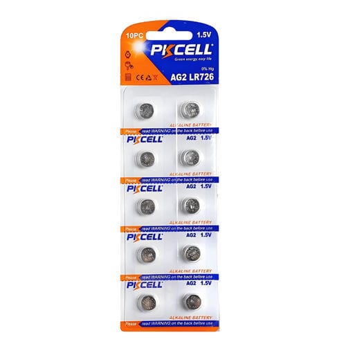 アルカリバッテリー - AG2/LR59 - Shenzhen PKCELL Battery Co. Ltd - 円形 / 1.5V / 産業用
