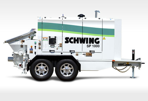 トレーラー上コンクリート ポンプ - SP 1000 - SCHWING GmbH - 工事現場用 / ディーゼル / 電動式