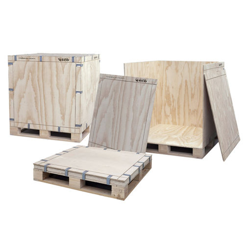 木製パレットボックス - Eco - 360 Eco Packaging - 貯蔵用 / 輸送用 / 折り畳み式
