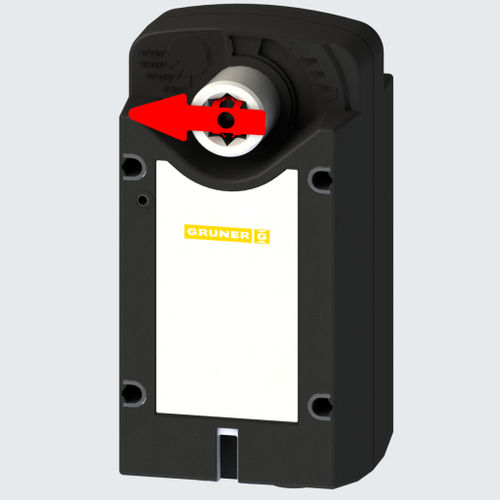 電動ダンパー用アクチュエータ - 340-024D-03-S2/8Fx - GRUNER - 回転式 / IP54 / 火と煙防止用