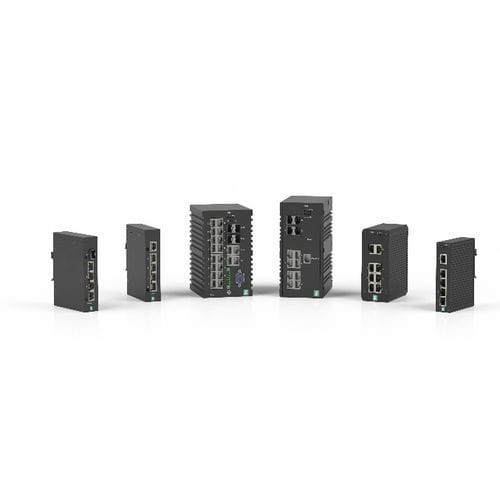 非管理型イーサネットスイッチモジュール - ICRL series - Pepperl+Fuchs SE - 8 ポート / 5 ポート / 送電レールDIN取り付け用