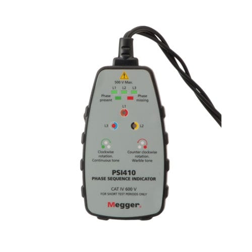 位相順序用表示器 - PSI410 - MEGGER/メガー - LED / 手持ち式