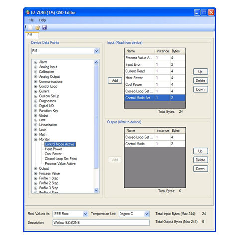 オートメーションソフトウェア - EZ-ZONE® GSD - Watlow Electric Manufacturing Company - 編集用 / 通信 / PROFIBUS DP