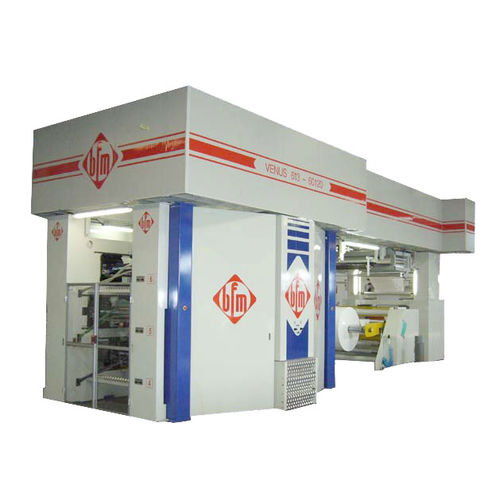 セントラル ドラム式フレキソ印刷機 - VENUS 6 series - bfm S.r.l., Costruzione Macchine per Materie Plastiche - 6色 / 紙用 / プラスチック製フィルム用
