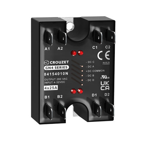 DC固体継電器 - GN4  - Crouzet - パネル取り付け用 / ファストン / IEC