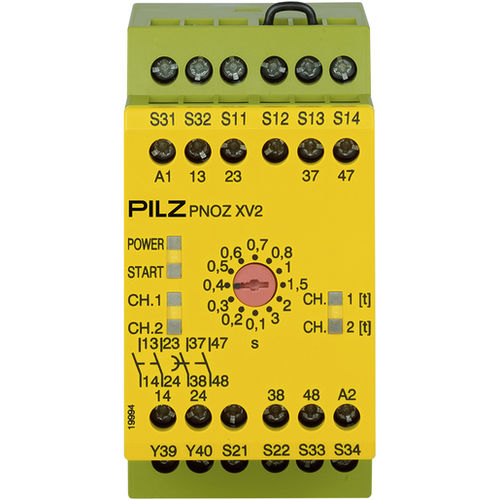 緊急停止用安全リレー - PNOZ XV2 - PILZ - パネル取り付け用 / 24VDC / 結合