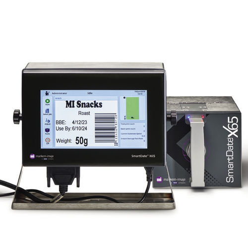 組み込み式熱転写オーバープリンター - SmartDate® X65-128 - MARKEM-IMAJE - 多色 / 高解像度 / 高品質