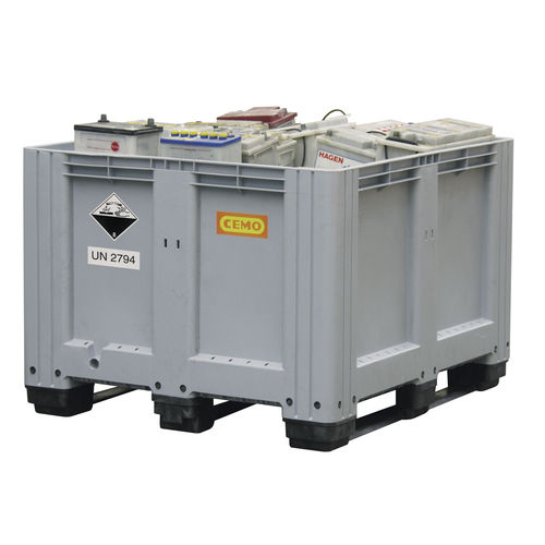 ポリエチレンパレットボックス - 8 series - CEMO - 貯蔵用 / 輸送用 / 使用済みバッテリー用