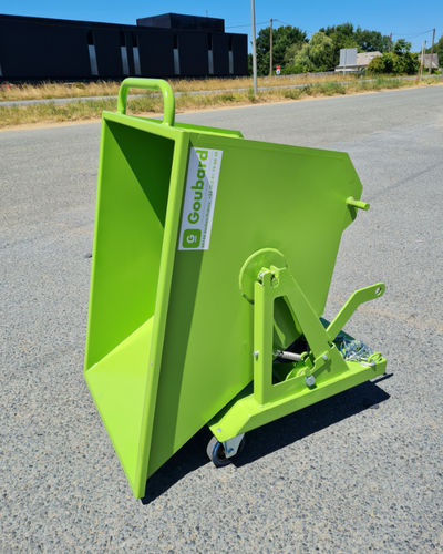 金属製自動ダンプホッパー - GIL-E - GOUBARD - 廃棄物用 / フォークリフトトラック用 / 車輪付き