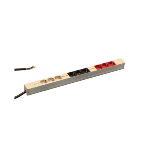 スイッチ付テーブルタップ - 60110-219 - nVent Schroff GmbH - 三相 / コンセント9個
