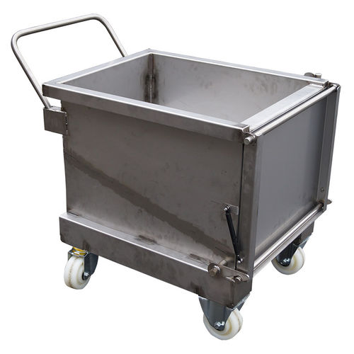 スチール製スキップコンテナ - BAFI135-3487 - MANERGO - 車輪付き