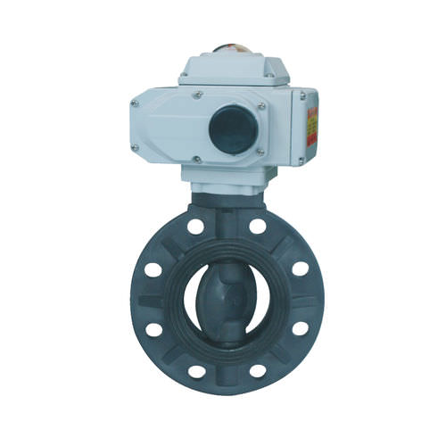 バタフライバルブ - D971X-10PVC - Zhejiang Kangsaite Valve Co., Ltd. - 電気作動 / 調整 / 空気用