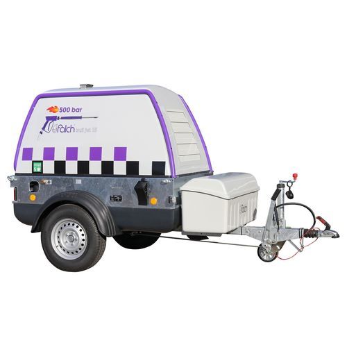 お湯高圧クリーナー - trail jet 15 500-15-95-d - falch gmbh - ディーゼルエンジン式 / 移動式 / 牽引式