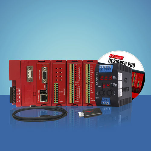 コンパクトPLC - EZRack Starter Kit - UTICOR Automation GmbH - DINレール / 伸長可能入出カード付 / RS232
