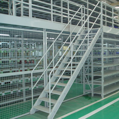 片付けシステム付メザニンラック - ISO9001,ISO14001 - Nanjing fuyuan technology co.,ltd - オーダーメイド / 手すり / 階段付き