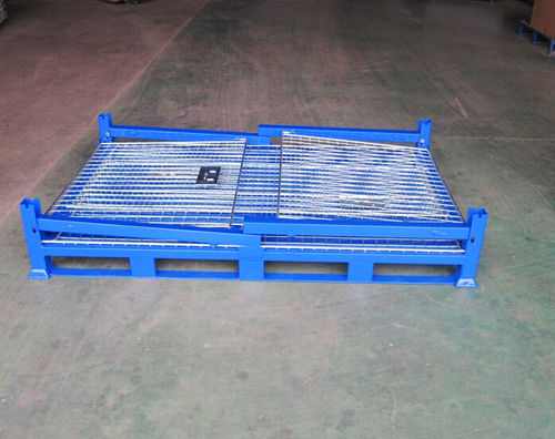 スチール製パレットボックス - UN-MC0805 - Nanjing fuyuan technology co.,ltd - ワイヤーメッシュ / 貯蔵用 / 折り畳み式
