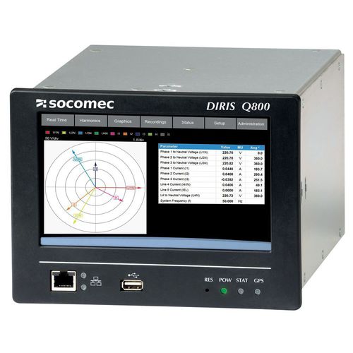 電力品質測定器 - DIRIS Q800 - SOCOMEC - 電気パラメーター / 差動 / 多機能