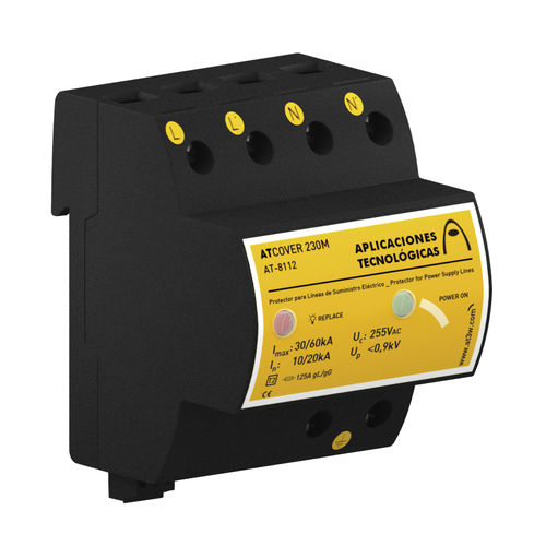 タイプ3避雷器 - ATCOVER 130M - Aplicaciones Tecnológicas, S.A. - 電源用 / 2極 / 共通モード