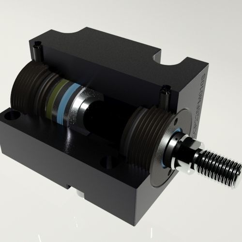 油圧式シリンダ - CCP - Tecnofluid Engineering SrL - ピストン式 / ダブル ロッド / 複動式