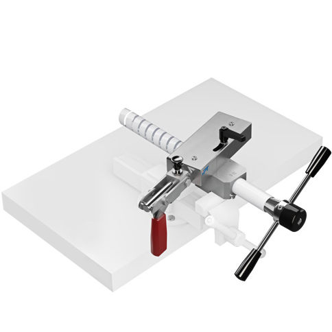 プラスチック製チューブ切断機 - V1411-0010 - IPT Institut für Prüftechnik Gerätebau GmbH & Co. KG - 作業台取り付け式