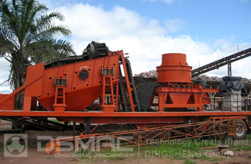 垂直軸インパクトクラッシャ－ - DMP series  - Zhengzhou Dingsheng Engineering Technology Co., Ltd. - 移動型 / コンパクト / 細かい