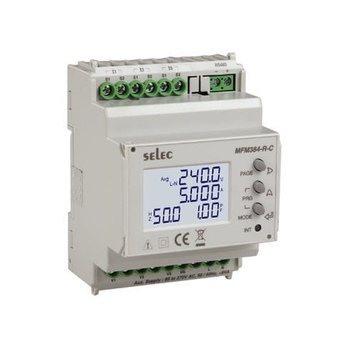 デジタルマルチメーター - MFM384-R-C series - SELEC Controls Pvt. Ltd. - DINレール / cat I / 周波数
