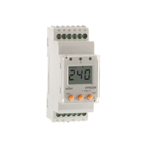 過電圧保護継電器 - VPRD2M - SELEC Controls Pvt. Ltd. - 電圧下 / 位相順序 / 2NO/NC