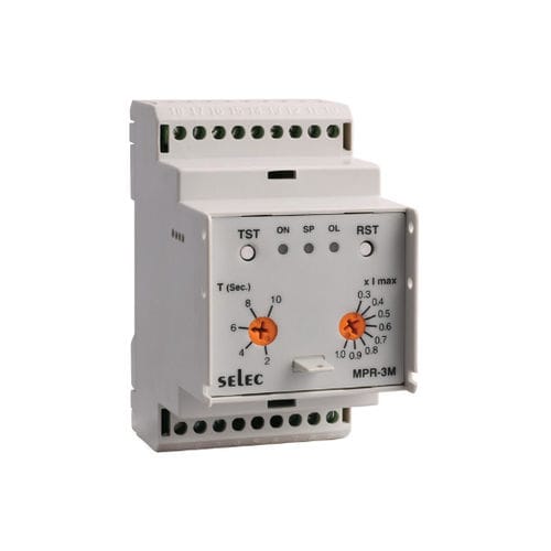 過電流保護継電器 - MPR-3M series - SELEC Controls Pvt. Ltd. - 不足電流 / 過負荷 / 位相順序
