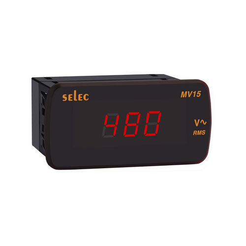 デジタル電圧計 - MV15 series - SELEC Controls Pvt. Ltd. - パネル取り付け式 / 単相