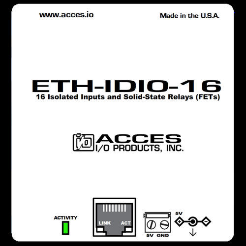 デジタル入出モジュール - ETH-IDIO-16 - ACCES I/O Products, Inc. - イーサネット / RJ45 / リレー出力機能付