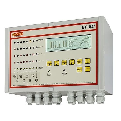 マルチチャンネルガス検出装置 - ET-8D/A - ExTox Gasmess-Systeme - LCD / DINレール取付型 / 壁掛け