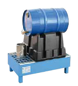 ドラム缶2本用液体垂れ落ち防止パレット - CW 60-2 - LaCont Umwelttechnik GmbH  - 亜鉛めっき